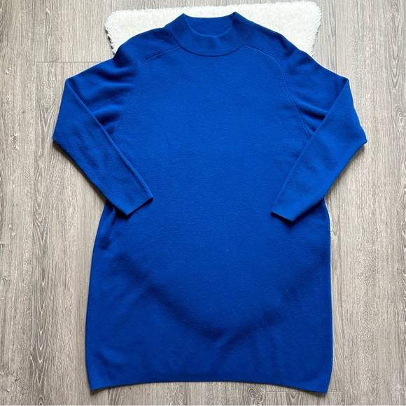 Hatch Collection Royal Blue Maternity Long Sleeve Sweater Dress - Picture 2 of 7